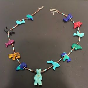 Native American carved necklace